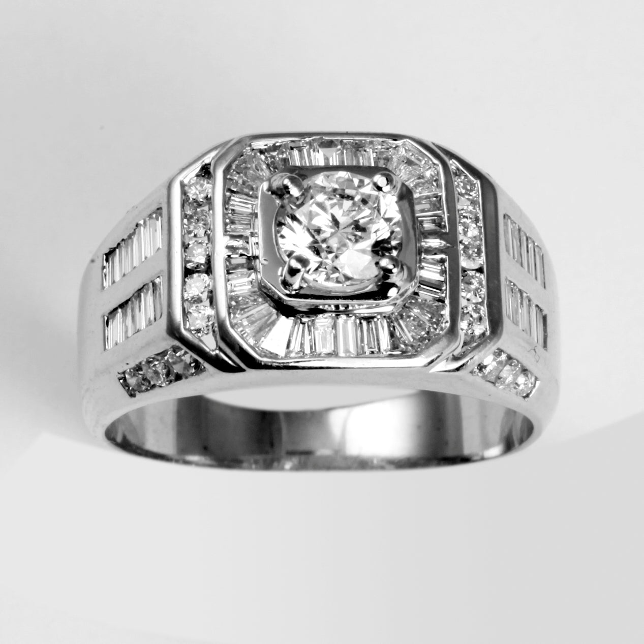 0.45 ct.Black Diamond Silver Man Ring Men Rings, Silver Wedding Bands Zen  Diamond